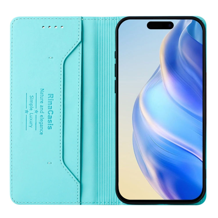 RC01 Dual-Folded Magnetic Suction RFID Leather Phone Case, For iPhone 16 Pro, For iPhone 16 Plus, For iPhone 16, For iPhone 15 Pro Max, For iPhone 15 Pro, For iPhone 15 Plus