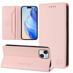 RC01 Dual-Folded Magnetic Suction RFID Leather Phone Case, For iPhone 16 Pro, For iPhone 16 Plus, For iPhone 16, For iPhone 15 Pro Max, For iPhone 15 Pro, For iPhone 15 Plus