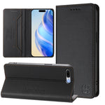 RC01 Dual-Folded Magnetic Suction RFID Leather Phone Case, For iPhone 7 Plus / 8 Plus