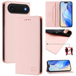 RC01 Dual-Folded Magnetic Suction RFID Leather Phone Case, For iPhone 17e / 16e, For iPhone 17 Pro Max, For iPhone 17 Pro, For iPhone 17, For iPhone Air, For iPhone 16 Pro Max