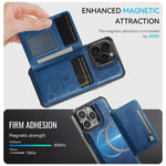AutSpace A13 MagSafe Magnetic RFID Flip Card Bag Phone Case, For iPhone 12 Pro Max, For iPhone 12 Pro