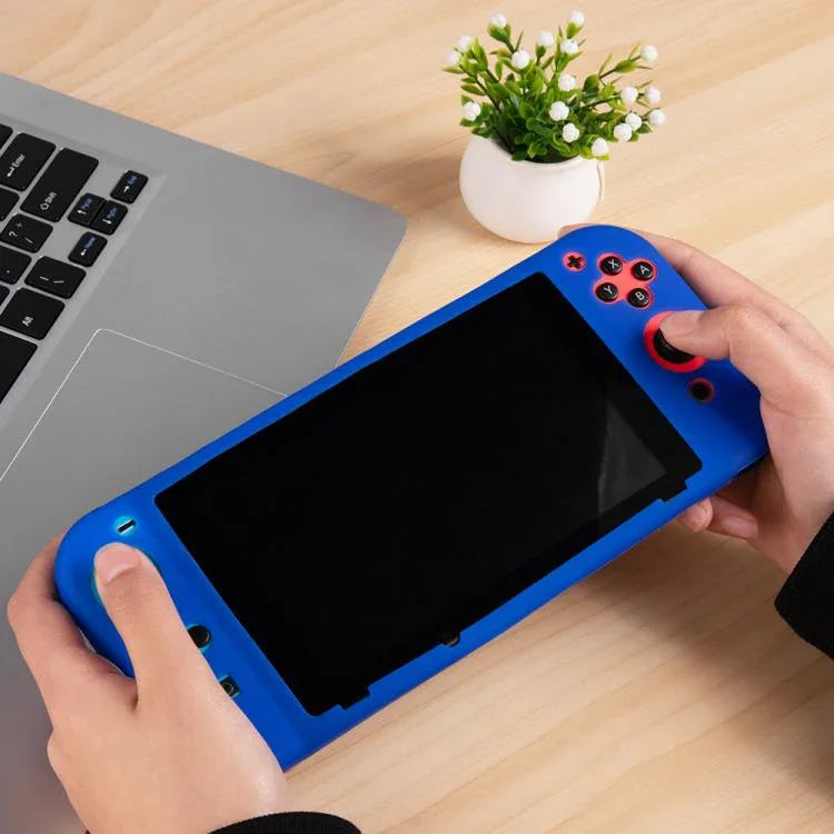 Game Console Solid Color Silicone Full Protective Case, For Nintendo Switch