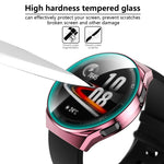 2 in 1  Tempered Glass Screen Protector + Fully Plating PC Case, For Huawei Watch GT2e