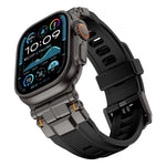 Alloy Connector Silicone Watch Strap, For Apple Watch 46mm / 49mm / 45mm / 44mm