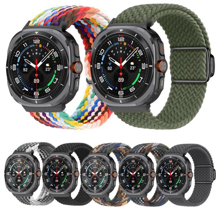 Kalebol Braided Loop Magnetic Black Buckle Watch Band, For Samsung Galaxy Watch Ultra 47mm / Ultra 2025