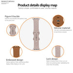 Kalebol 8-shaped Buckle Rose Embossed Silicone Watch Band, For Apple Watch 46mm / 49mm / 45mm / 44mm, For Apple Watch 42mm / 41mm / 40mm / 38mm