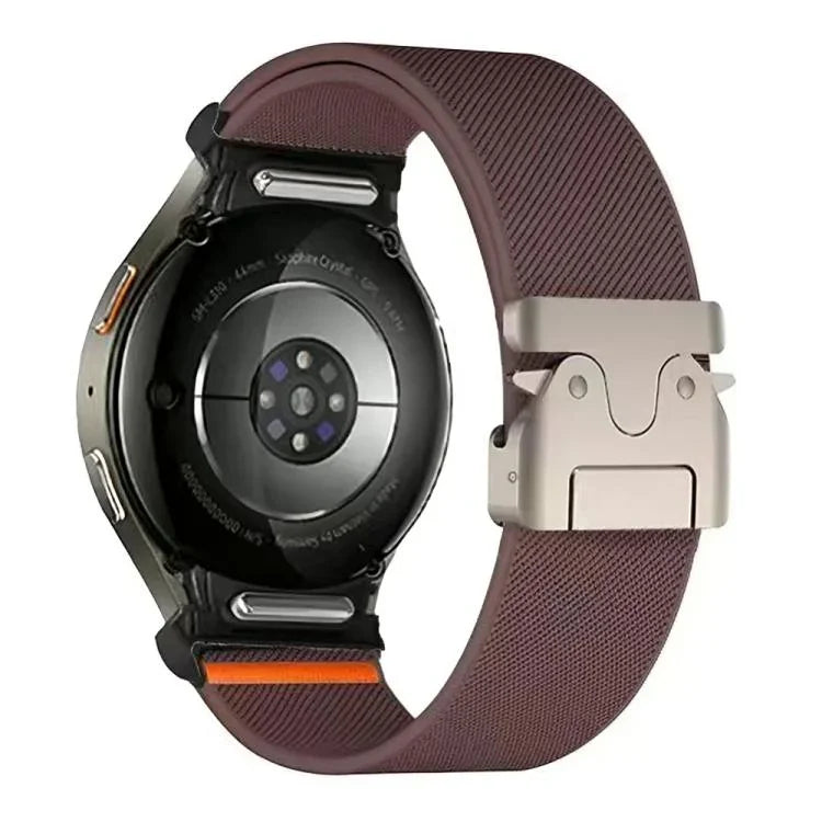 Press Button Connector Parachute Buckle Elastic Nylon Watch Band, For Samsung Galaxy Watch 7 / 6 / 5 / 4