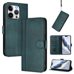 Line Splicing Buckle Retro Leather Phone Case, For iPhone 16 Pro, For iPhone 16 Plus, For iPhone 16, For iPhone 15 Pro Max, For iPhone 15 Pro, For iPhone 15 Plus
