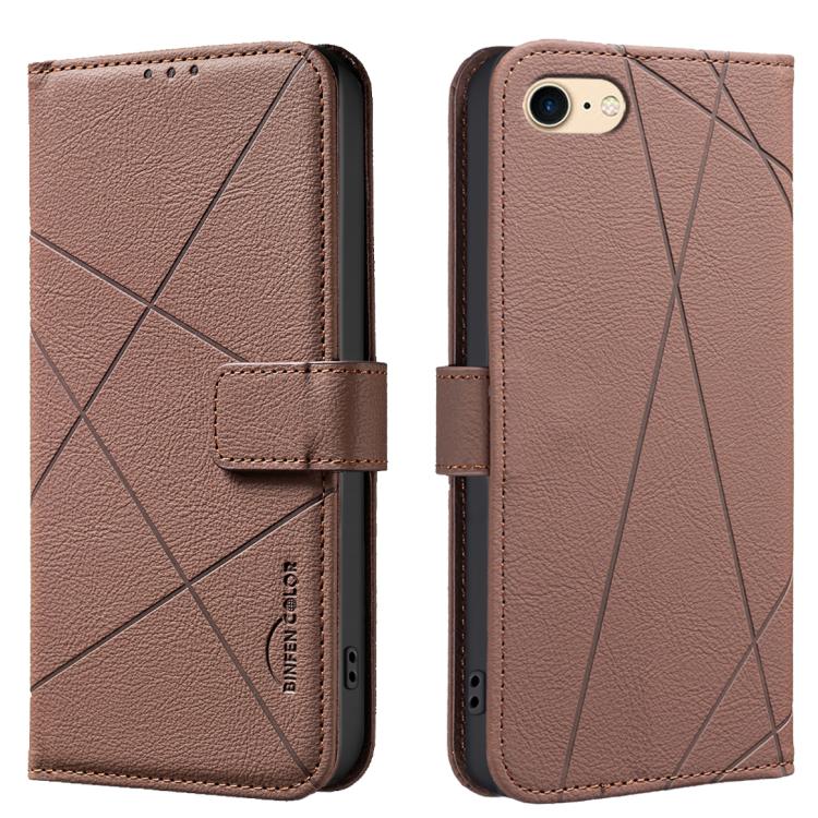 Geometric Pattern RFID Leather Phone Case, For iPhone 6 / 7 / 8 / SE, For iPhone 13 Pro Max, For iPhone 13 Pro, For iPhone 12 / 12 Pro, For iPhone 12 Pro Max, For iPhone 11 Pro Max, For iPhone 11, For iPhone 11 Pro