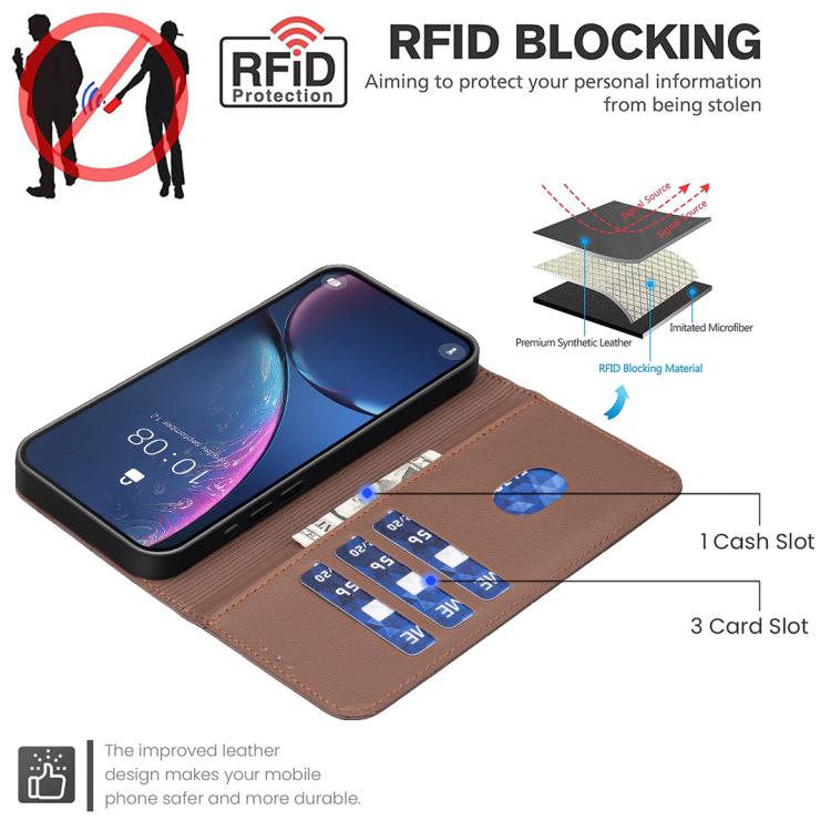 Geometric Pattern RFID Leather Phone Case, For iPhone 6 / 7 / 8 / SE, For iPhone 13 Pro Max, For iPhone 13 Pro, For iPhone 12 / 12 Pro, For iPhone 12 Pro Max, For iPhone 11 Pro Max, For iPhone 11, For iPhone 11 Pro