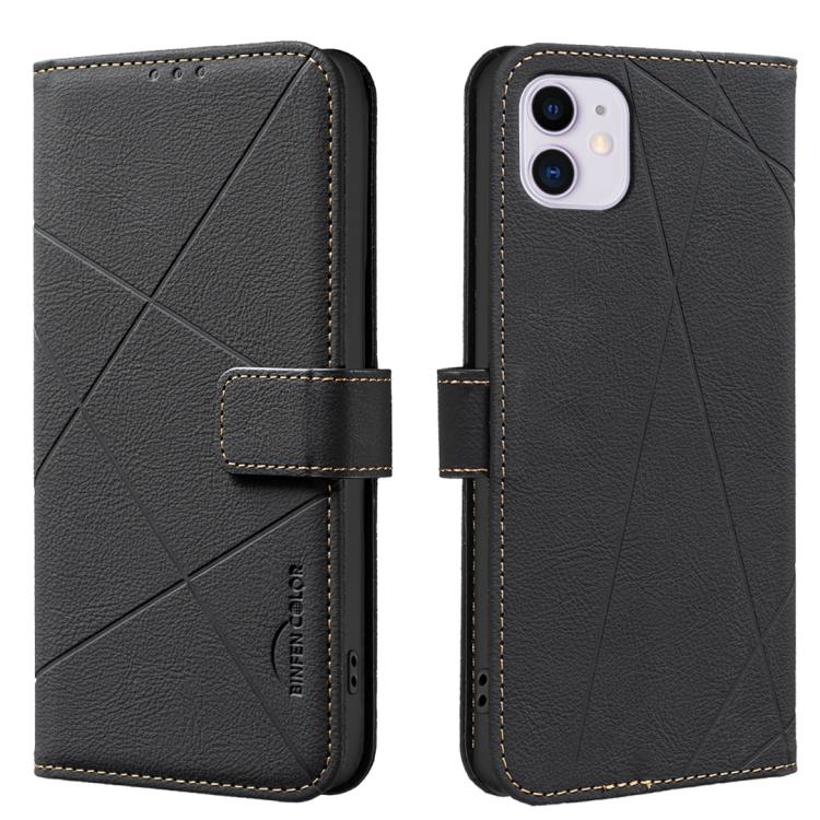 Geometric Pattern RFID Leather Phone Case, For iPhone 6 / 7 / 8 / SE, For iPhone 13 Pro Max, For iPhone 13 Pro, For iPhone 12 / 12 Pro, For iPhone 12 Pro Max, For iPhone 11 Pro Max, For iPhone 11, For iPhone 11 Pro