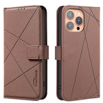 Geometric Pattern RFID Leather Phone Case, For iPhone 6 / 7 / 8 / SE, For iPhone 13 Pro Max, For iPhone 13 Pro, For iPhone 12 / 12 Pro, For iPhone 12 Pro Max, For iPhone 11 Pro Max, For iPhone 11, For iPhone 11 Pro