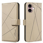 Geometric Pattern RFID Leather Phone Case, For iPhone 16e / 17e, For iPhone 17 Pro Max, For iPhone 17 Pro, For iPhone 17, For iPhone Air, For iPhone 16 Pro Max, For iPhone 16 Pro, For iPhone 16 Plus