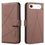 Geometric Pattern RFID Leather Phone Case, For iPhone 16e / 17e, For iPhone 17 Pro Max, For iPhone 17 Pro, For iPhone 17, For iPhone Air, For iPhone 16 Pro Max, For iPhone 16 Pro, For iPhone 16 Plus