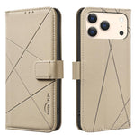 Geometric Pattern RFID Leather Phone Case, For iPhone 16e / 17e, For iPhone 17 Pro Max, For iPhone 17 Pro, For iPhone 17, For iPhone Air, For iPhone 16 Pro Max, For iPhone 16 Pro, For iPhone 16 Plus