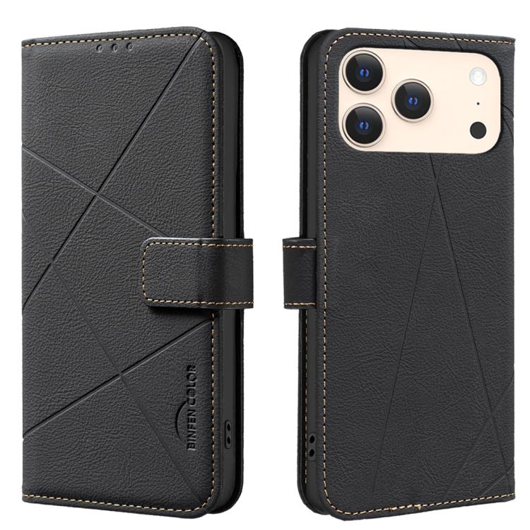 Geometric Pattern RFID Leather Phone Case, For iPhone 16e / 17e, For iPhone 17 Pro Max, For iPhone 17 Pro, For iPhone 17, For iPhone Air, For iPhone 16 Pro Max, For iPhone 16 Pro, For iPhone 16 Plus