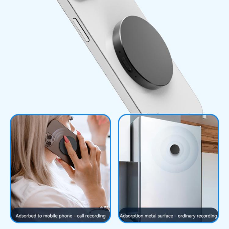 JNN A6 Portable Smart AI Magnetic Recorder Support APP Control, 8GB, 16GB, 32GB, 64GB, 128GB