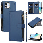 Magnetic Closure 9 Card Slots Zipper Leather Case with Hand Strap, For iPhone 11 Pro Max, For iPhone 11, For iPhone 11 Pro, For iPhone XS / X, For iPhone XR, For iPhone XS Max, For iPhone 8 Plus / 7 Plus