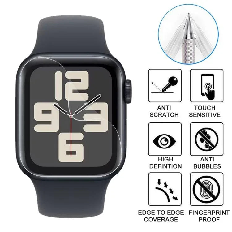 5pcs xDfind Soft Hydrogel Film Full Cover Front Protector, For Apple Watch Series 6&SE&5&4 44mm, For Apple Watch Series 6&SE&5&4 40mm, For Apple Watch Series 11 / 10 46mm, For Apple Watch Ultra 3 / 2 / 1 49mm, For Apple Watch Series 9 / 8 / 7 45mm     ...