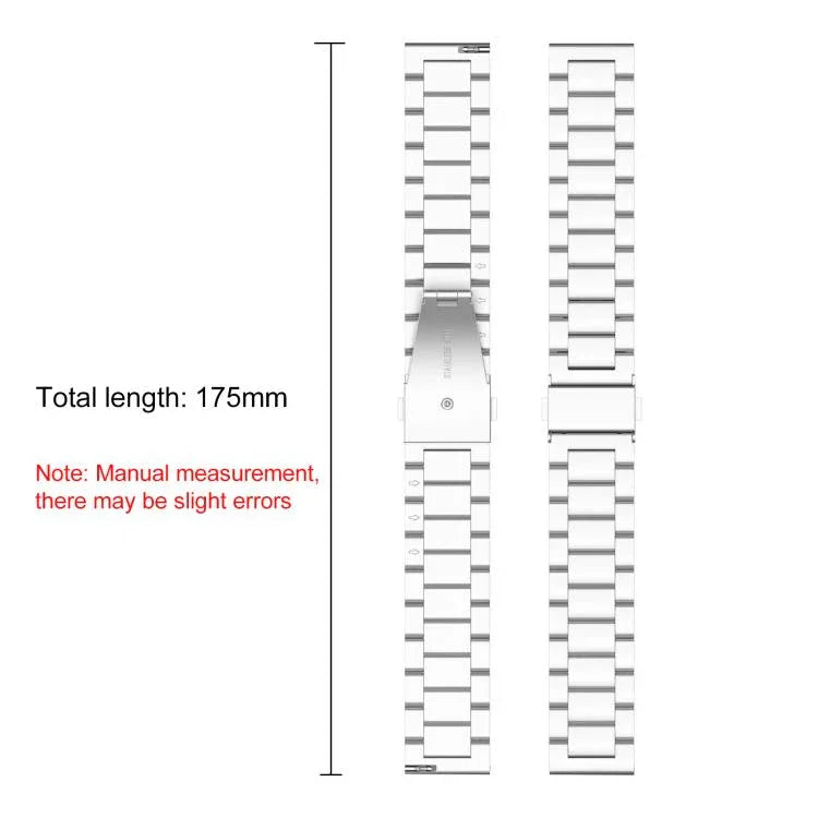 xDfind Metal Frame Integrated Three-beads Steel Watch Band, For Samsung Galaxy Fit 2