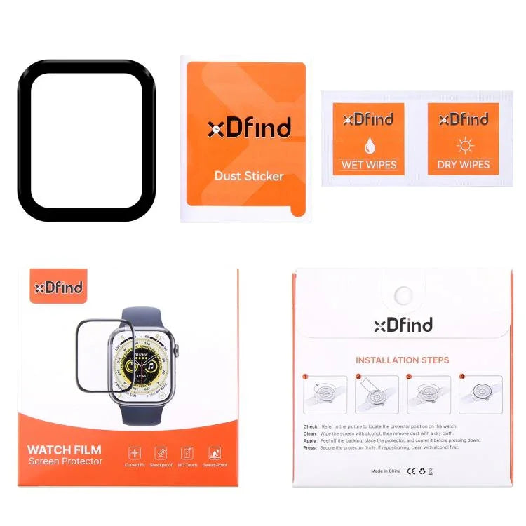 2pcs xDfind Curved 3D Composite Material Soft Film Screen Protector, For Apple Watch Series 6&SE&5&4 44mm, For Apple Watch Series 6&SE&5&4 40mm, For Apple Watch Series 11 / 10 46mm, For Apple Watch Ultra 3 / 2 / 1 49mm                                  ...