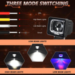 2pcs/Pack 35W 3600LM 6500K Car Square HD Large Lens Spotlight Work Light