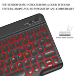 Colorful Backlight Bluetooth Keyboard Leather Tablet Case, For iPad Air 11 2024 / Air 11 2025, For iPad Air 5 / Air 4 10.9