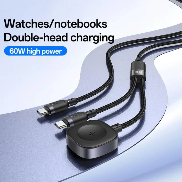 Yesido CA136C 60W USB-C / Type-C to Type-C & iWatch 2 in 1 Charging Cable, CA136C