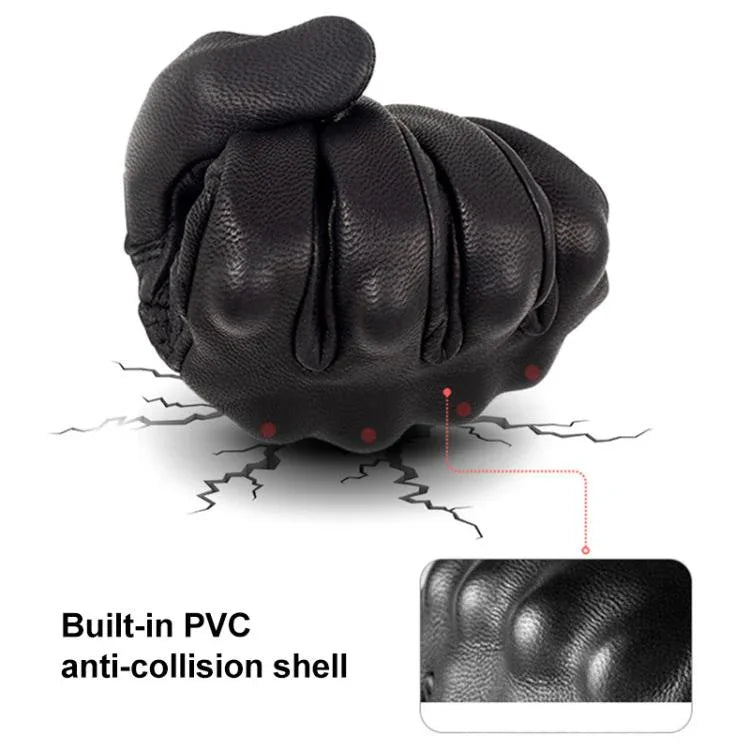 SOMAN MG-24 Motorcycle Sheepskin Gloves Touch Screen Off-road Riding Retro Gloves, M, L, XL, XXL