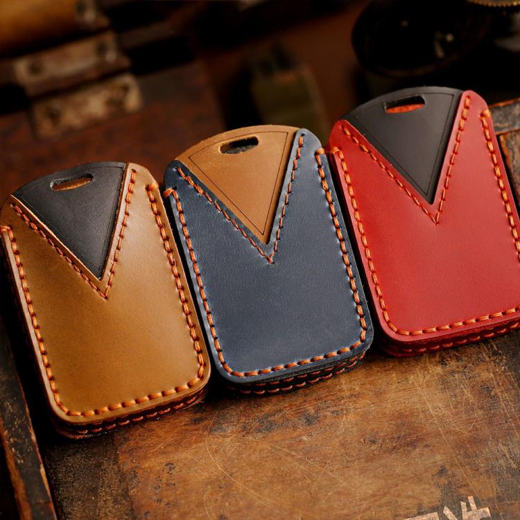 For Mazda Axela Hallmo B023 Crazy Horse Cowhide Car Key Protection Cover, For Mazda Axela