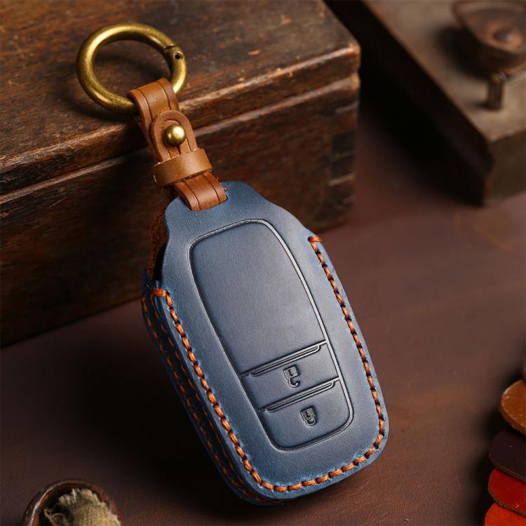 For Toyota Corolla 2-button B110 Crazy Horse Cowhide Car Key Protection Cover, For Toyota Corolla 2-button
