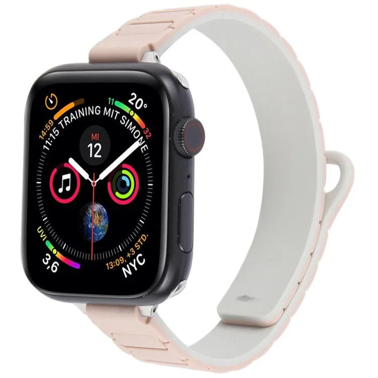 Slim I-shaped Magnetic Silicone Watch Band, For Apple Watch 46mm / 49mm / 45mm / 44mm, For Apple Watch 42mm / 41mm / 40mm / 38mm