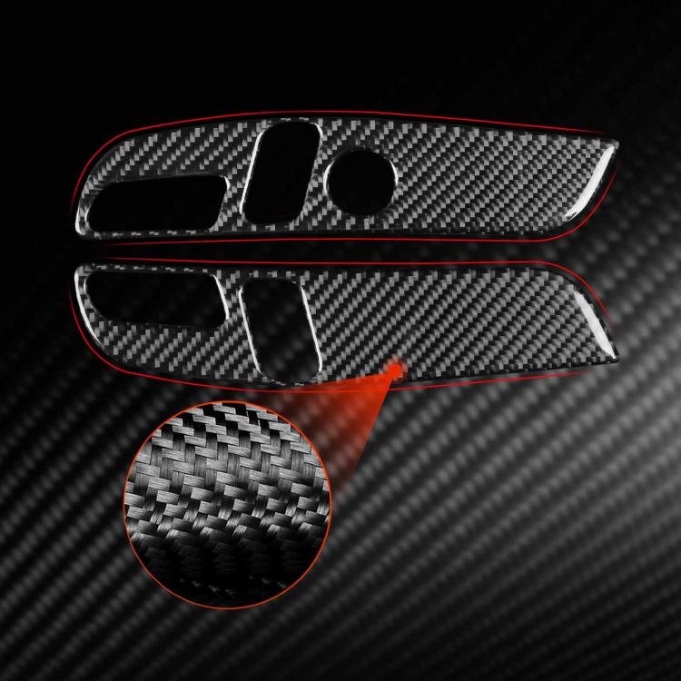 For Tesla Model 3 2023- 2pcs/Set Carbon Fiber Car Seat Adjustment Panel Decorative Sticker, 2pcs/Set Car Seat Adjustment Panel, Left Drive, 2pcs/Set Car Seat Adjustment Panel, Right Drive