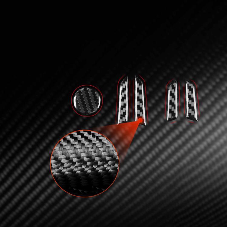 For Tesla Model 3 2023- 5pcs/Set Carbon Fiber Car Seat Adjustment Button Decorative Sticker, Car Seat Adjustment Button