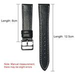 xDfind Black Shark Fine Grain Leather Watch Band, For Apple Watch 42 / 44 / 45 / 46 / 49mm, For Apple Watch 38 / 40 / 41 / S10 42mm