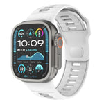 Checkered Reverse Buckle Silicone Watch Band, For Apple Watch 46mm / 49mm / 45mm / 44mm
