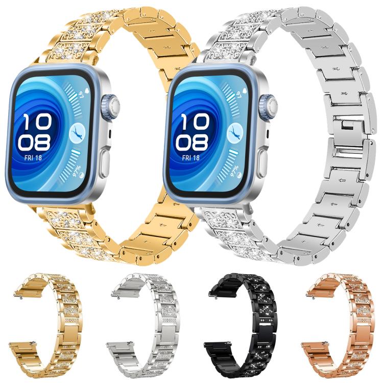 xDfind Diamond Jewelry Stainless Steel Watch Band, For Huawei Watch Fit 5 / Fit 5 Pro 20mm, For Huawei Band 10 / 9 / 8 14mm