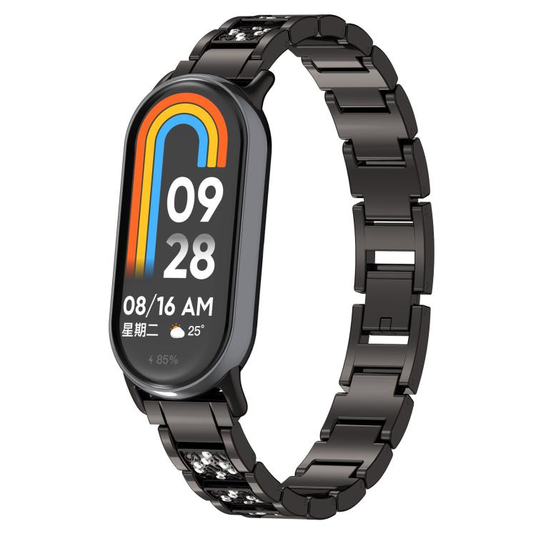 xDfind Diamond Jewelry Stainless Steel Watch Band, For Xiaomi Band 10 Pro / 9 Pro / Redmi Watch 6, For Xiaomi Smart Band 10 / 9 / 8 / NFC 14mm, For Redmi Watch 3 Active / Lite 20mm, For Redmi Watch 3 20mm