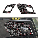 2pcs/Set Forged Gold Foil Carbon Fiber Car Door Radar Decorative Sticker for Chevrolet Corvette C8 2020-, Left and Right Driver, Door Radar