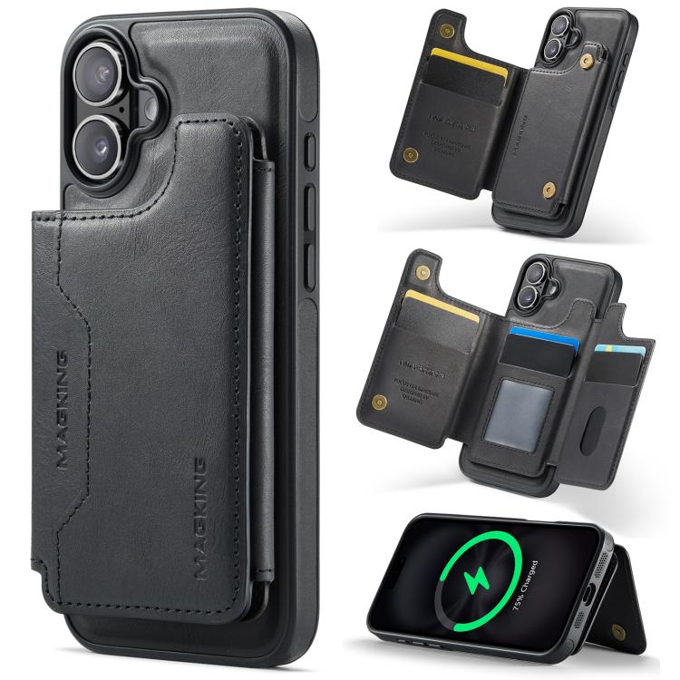 MAGKING K3 Series MagSafe RFID Card Bag Detachable Phone Case, For iPhone 17e / 16e, For iPhone 17, For iPhone 16 Pro Max, For iPhone 16 Pro, For iPhone 16 Plus, For iPhone 16