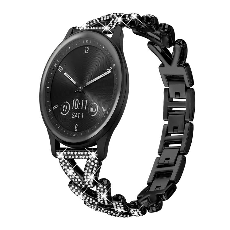 xDfind Small Twist Diamond Metal Watch Band, 20mm For COROS APEX 2 42mm / PACE 2, 20mm For Huawei Watch GT4 / GT3 / GT2, 20mm For Amazfit Bip U / Bip Lite / Bip 3 Pro, 20mm For Amazfit GTS4 Mini/3/2 /2e/2 Mini, 20mm For Xiaomi Haylou RS4 Plus LS11 / LS...
