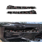 2pcs/Set Forged Gold Foil Carbon Fiber Car Front Sides Air Vents Decorative Sticker for Chevrolet Corvette C8 2020-, Left and Right Driver, Front Sides Air Vents