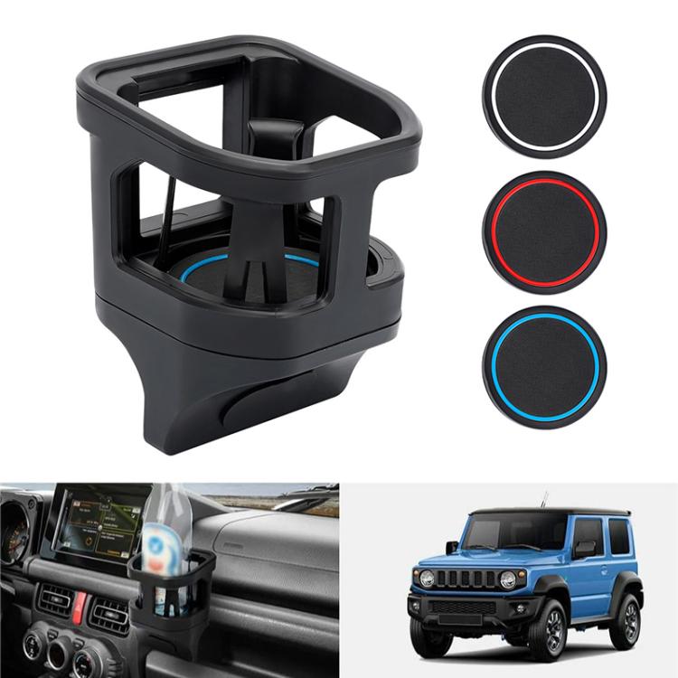 For Suzuki Jimny JB74 / JB64 2018- Car Air Outlet Water Cup Holder, with 3pcs Anti-slip Mats, Water Cup Holder