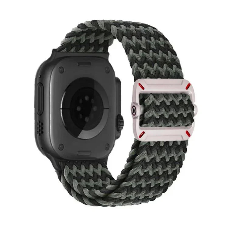 Double Loop Mechanical Buckle Nylon Braid Watch Band, For Apple Watch 42mm / 41mm / 40mm / 38mm