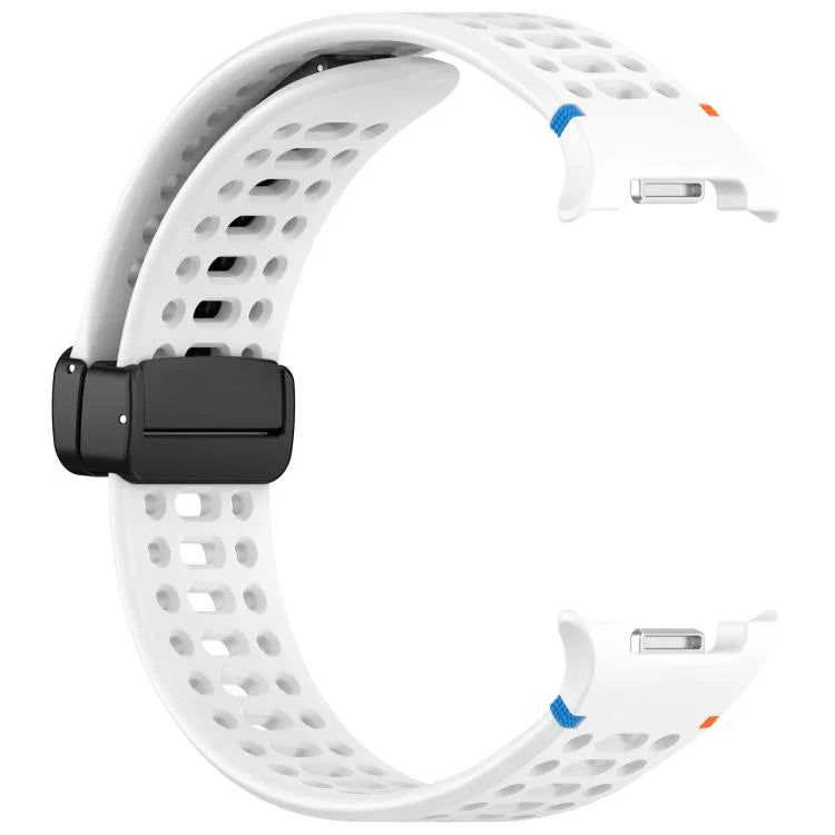 xDfind Magnetic Black Buckle Silicone Watch Band, For Samsung Galaxy Watch8 / Watch8 Classic