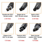 DC 5.5 x 2.1mm Female to Shaver Interface Charging Adapter Converter, 7pcs / Set, 8pcs / Set