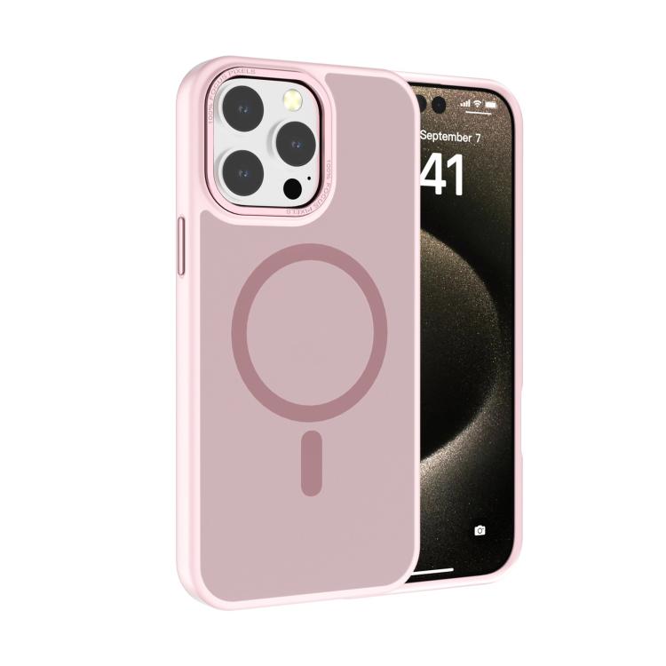 Kalebol Metal Lens Frame MagSafe Frosted PC Phone Case, For iPhone 16 Pro, For iPhone 16 Plus, For iPhone 16, For iPhone 15 Pro Max, For iPhone 15 Pro