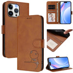 Litter Panda Embossing RFID Leather Phone Case with Lanyard, For iPhone 17e / 16e, For iPhone 17 Pro Max, For iPhone 17 Pro, For iPhone 17, For iPhone Air, For iPhone 16 Pro Max, For iPhone 16 Pro, For iPhone 16 Plus