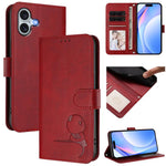 Litter Panda Embossing RFID Leather Phone Case with Lanyard, For iPhone 17e / 16e, For iPhone 17 Pro Max, For iPhone 17 Pro, For iPhone 17, For iPhone Air, For iPhone 16 Pro Max, For iPhone 16 Pro, For iPhone 16 Plus