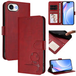 Litter Panda Embossing RFID Leather Phone Case with Lanyard, For iPhone 17e / 16e, For iPhone 17 Pro Max, For iPhone 17 Pro, For iPhone 17, For iPhone Air, For iPhone 16 Pro Max, For iPhone 16 Pro, For iPhone 16 Plus